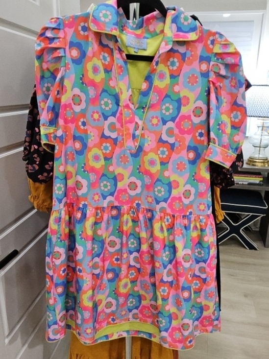 SSYS Dresses & Skirts - SSYS The Label Bright Multicolor Tiered Mini Dress